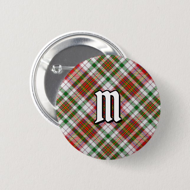 Clan MacAlister Dress Tartan Button (Front & Back)