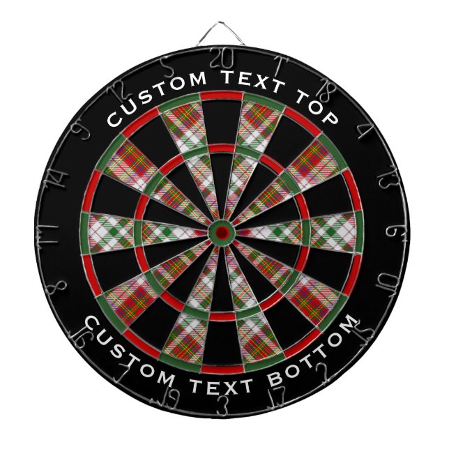 Clan MacAlister Dress Tartan Dart Board (Front)