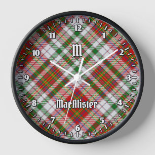 Clan MacAlister Dress Tartan Large Clock