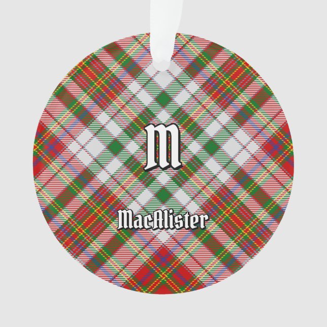 Clan MacAlister Dress Tartan Ornament (Front)