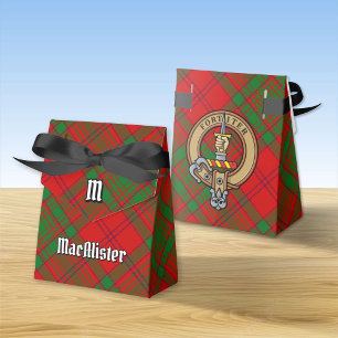 Clan MacAlister of Glenbarr Crest over Tartan Favour Box