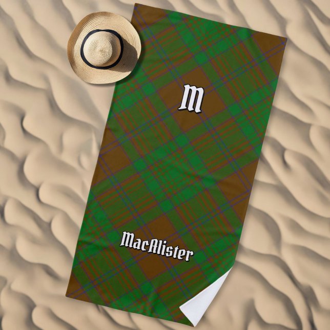 Clan MacAlister of Glenbarr Hunting Tartan Beach Towel (Creator Uploaded)