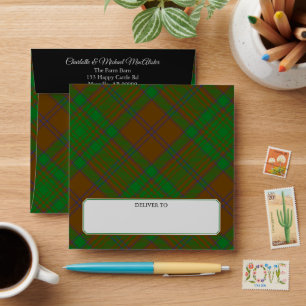 Clan MacAlister of Glenbarr Hunting Tartan Envelope
