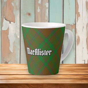 Clan MacAlister of Glenbarr Hunting Tartan Latte Mug