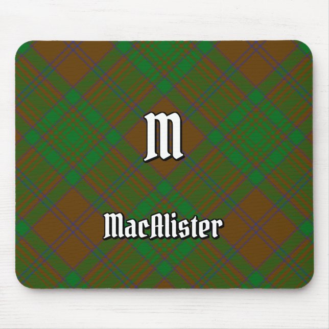 Clan MacAlister of Glenbarr Hunting Tartan Mouse Mat (Front)