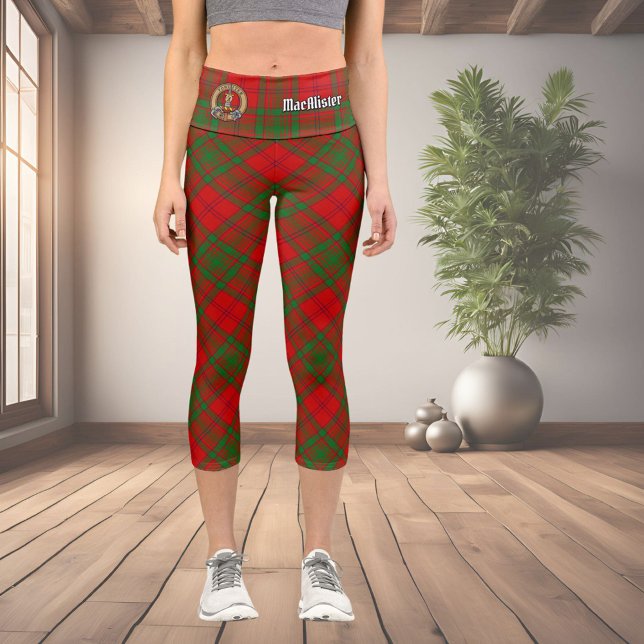 Clan MacAlister of Glenbarr Tartan Capri Leggings (Creator Uploaded)