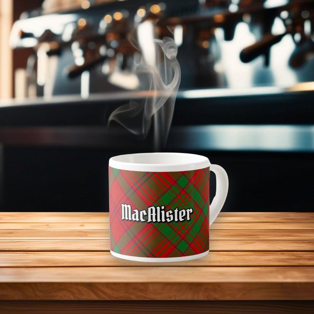 Clan MacAlister of Glenbarr Tartan Espresso Cup (Creator Uploaded)