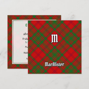 Clan MacAlister of Glenbarr Tartan Invitation
