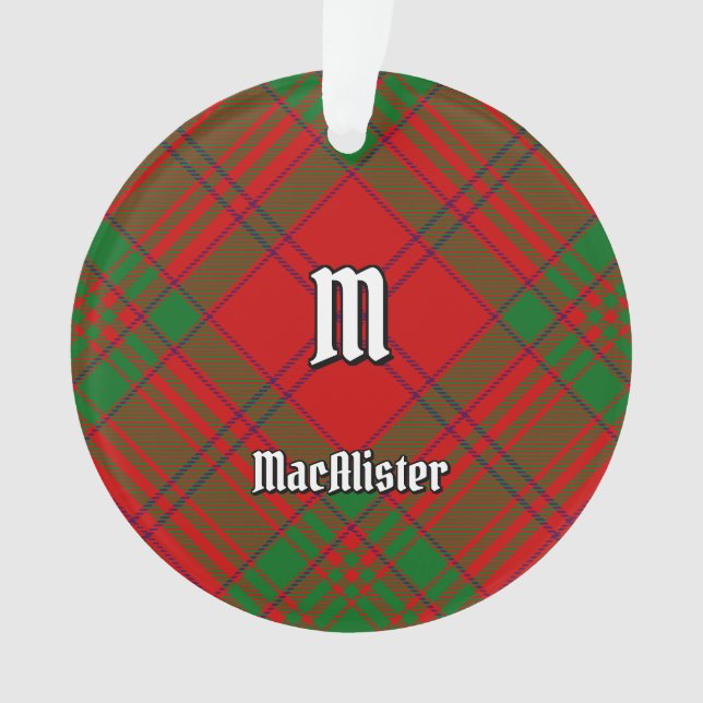 Clan MacAlister of Glenbarr Tartan Ornament (Front)