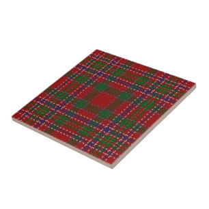 Clan MacAlister Scottish Expressions Red Tartan Tile