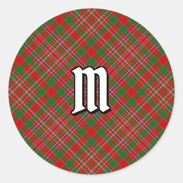 Clan MacAlister Tartan Classic Round Sticker (Front)