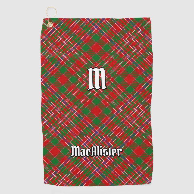 Clan MacAlister Tartan Golf Towel (Front)