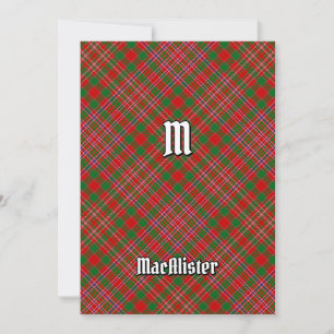 Clan MacAlister Tartan Invitation