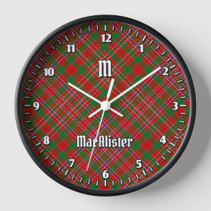 Clan MacAlister Tartan Large Clock