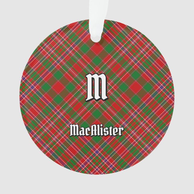 Clan MacAlister Tartan Ornament (Front)