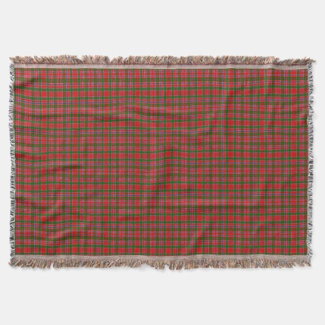Clan MacAlister Tartan Throw Blanket (Front)