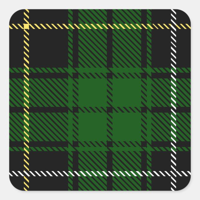Clan MacAlpine Tartan Square Sticker (Front)