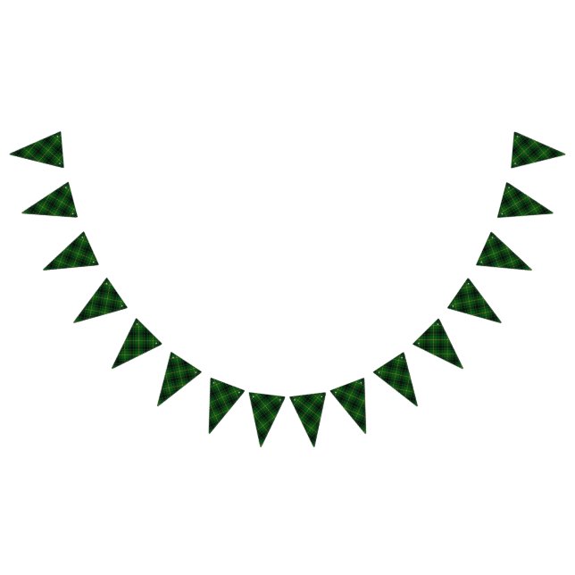 Clan MacArthur Arthur Green & Black Tartan Bunting (All)