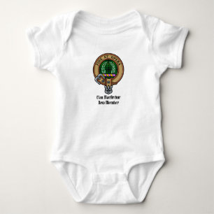 Clan MacArthur Crest over Tartan Baby Bodysuit