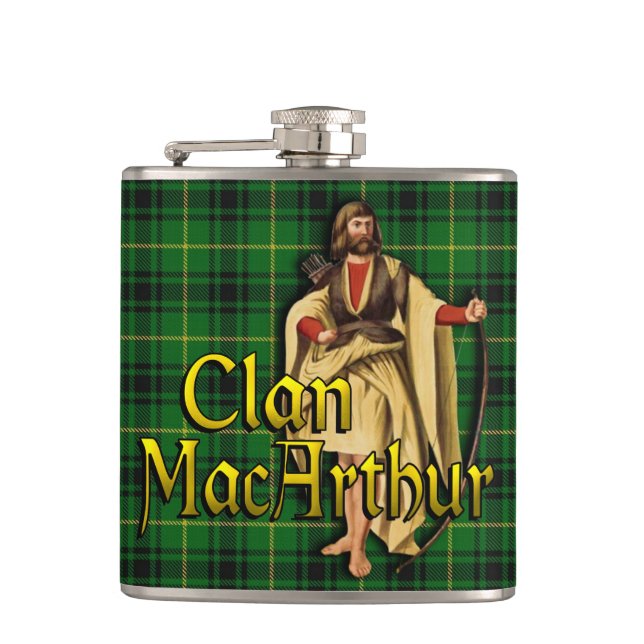 Clan MacArthur Old Scotland Flask (Front)