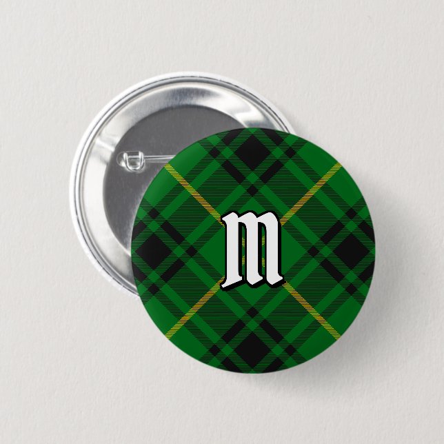 Clan MacArthur Tartan 6 Cm Round Badge (Front & Back)
