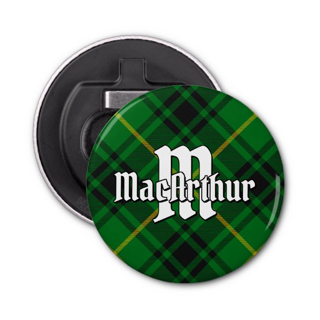 Clan MacArthur Tartan Bottle Opener (Front)