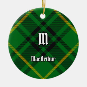 Clan MacArthur Tartan Ceramic Tree Decoration