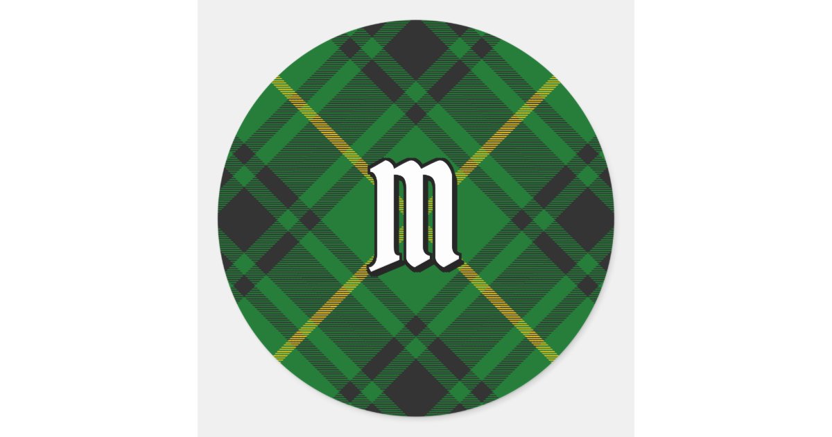 Clan MacArthur Tartan Classic Round Sticker | Zazzle