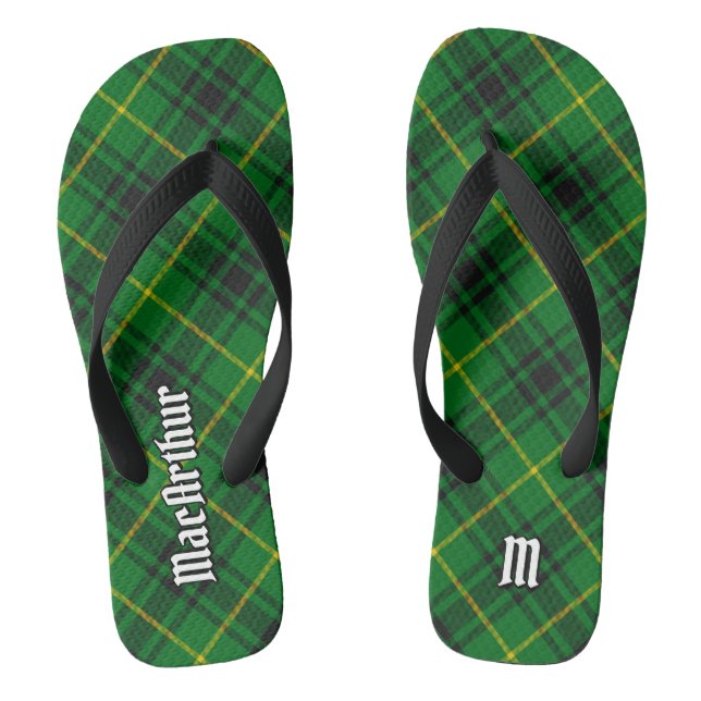 Clan MacArthur Tartan Flip Flops (Footbed)