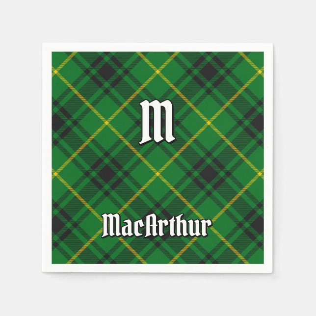 Clan MacArthur Tartan Napkin (Front)
