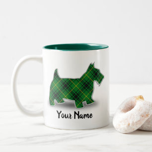 Clan MacArthur Tartan Scottish Terrier Two-Tone Coffee Mug