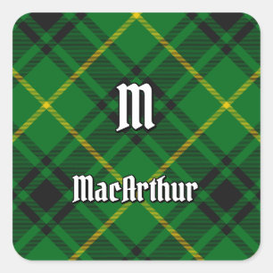 Clan MacArthur Tartan Square Sticker