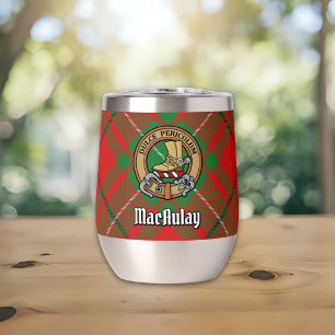 Clan MacAulay Crest over Tartan