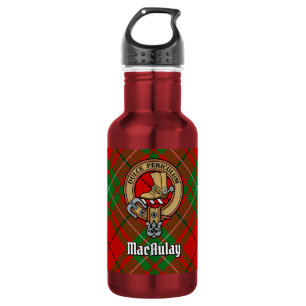 Clan MacAulay Crest over Tartan 532 Ml Water Bottle