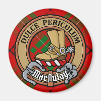 Clan MacAulay Crest over Tartan