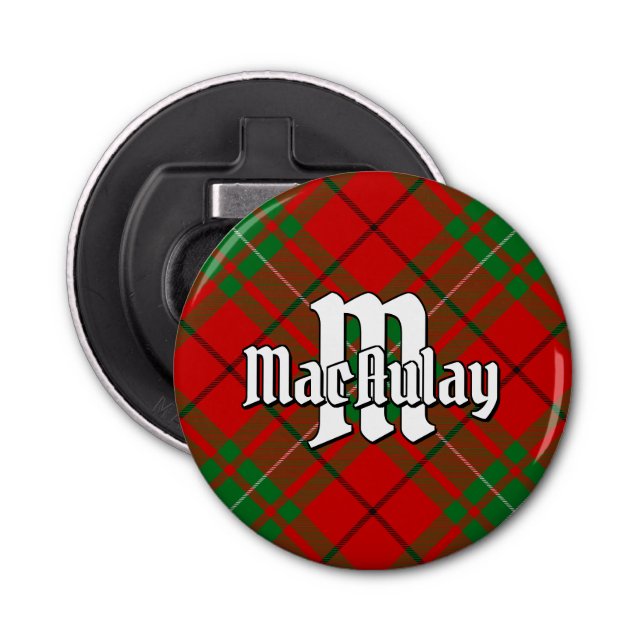 Clan MacAulay Tartan Bottle Opener (Front)