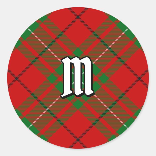 Clan MacAulay Tartan Classic Round Sticker (Front)