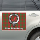 Clan MacAulay Tartan Crest 2 Car Magnet