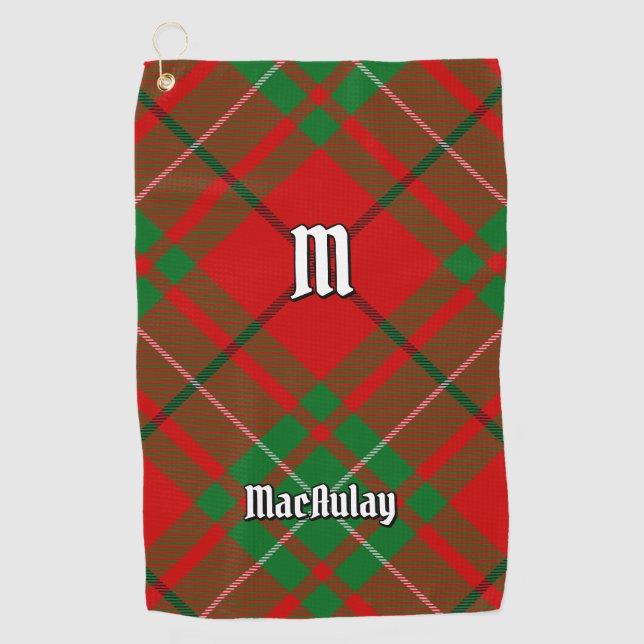 Clan MacAulay Tartan Golf Towel (Front)