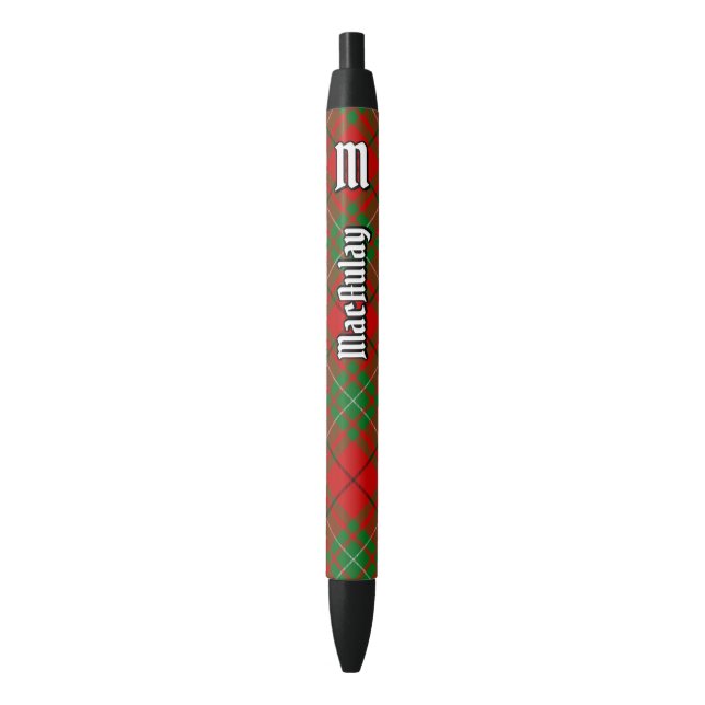 Clan MacAulay Tartan Ink Pen (Front Vertical)
