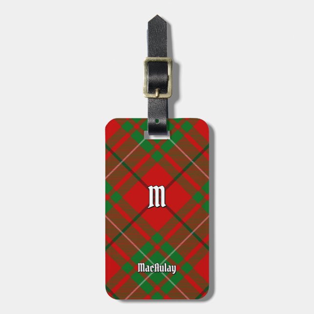 Clan MacAulay Tartan Luggage Tag (Front Vertical)