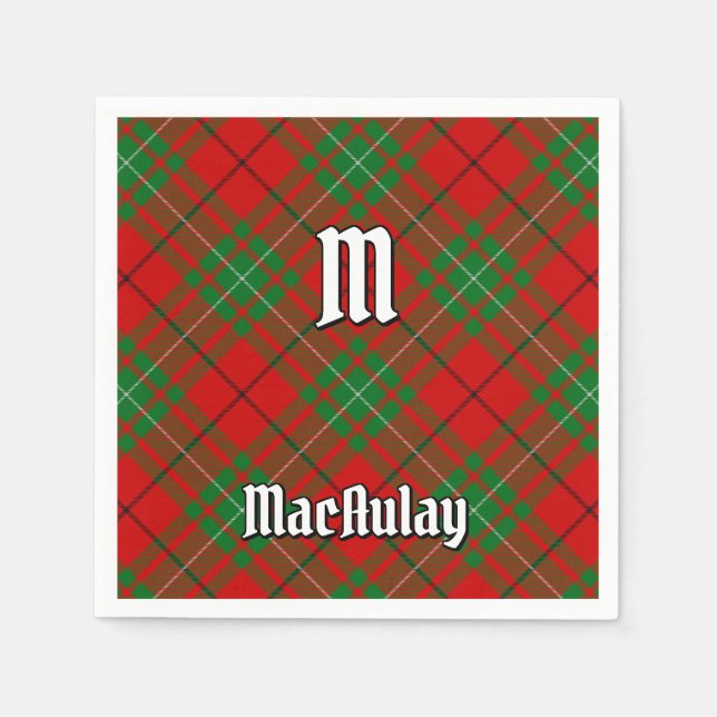 Clan MacAulay Tartan Napkins (Front)