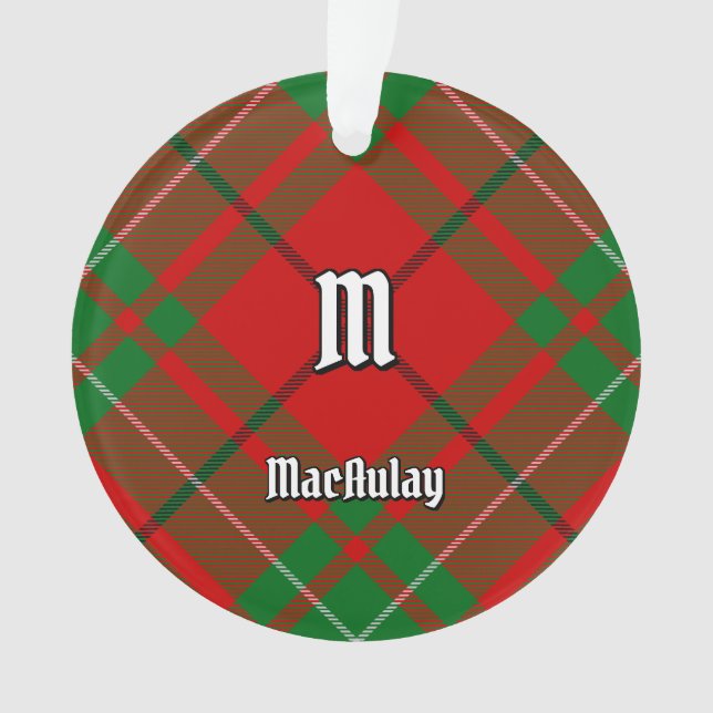 Clan MacAulay Tartan Ornament (Front)