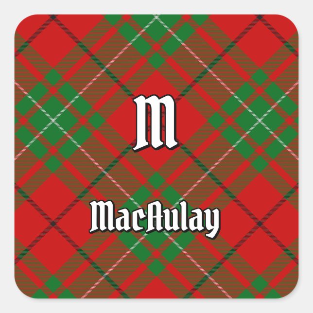 Clan MacAulay Tartan Square Sticker (Front)