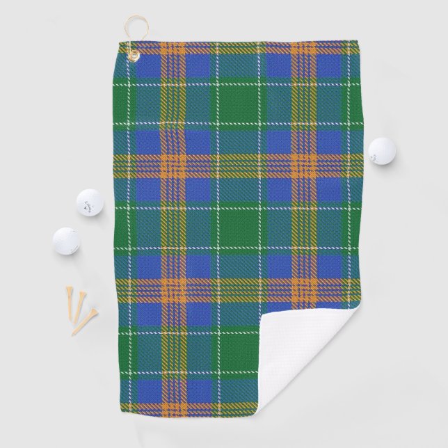 Clan MacAuliffe McAuliffe Irish Tartan Golf Towel (InSitu)
