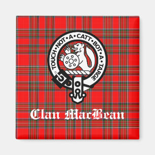 Clan MacBean Crest Badge & Tartan Magnet