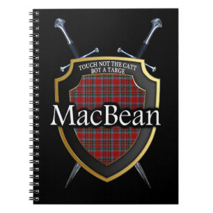 Clan MacBean Tartan Shield & Swords Notebook