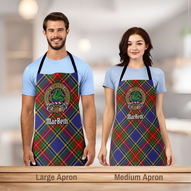 Clan MacBeth Crest over Tartan Apron (Creator Uploaded)