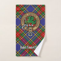 Clan MacBeth Crest over Tartan