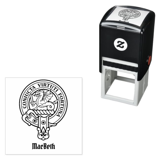 Clan MacBeth Crest Self-inking Stamp (In Situ)
